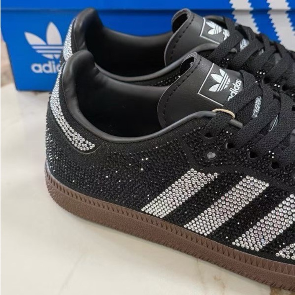 adidas Black and Silver Women's Sneakers - Picture 3 of 4